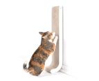 Wall Mounted Cat Scratch Post, Cardboard Scratcher, White