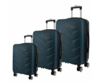 Pierre Cardin Hard Shell 3-Piece Luggage Set - Teal