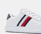 Tommy Hilfiger Men's Essential Leather Cupsole Sneakers - White/Midnight
