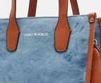 Tony Bianco Layla Tote Bag - Denim/Tan