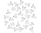 X100 Earrings Silicone Rubber Plug Stud Stoppers Findings Post Backs Backing