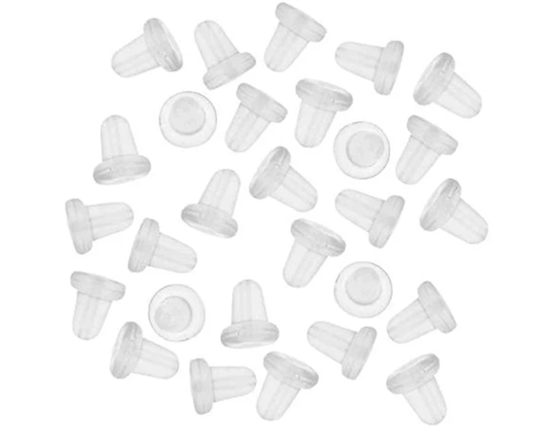 X100 Earrings Silicone Rubber Plug Stud Stoppers Findings Post Backs Backing