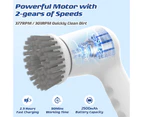 Advwin Cordless Electric Rotary Scrubber, Portable Electric Rotary Scrubber Kit, White