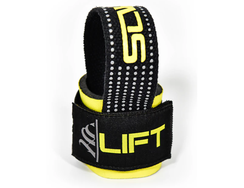 Pro Grip Lifting Straps - Gym Strap Yellow by Strong Liftwear