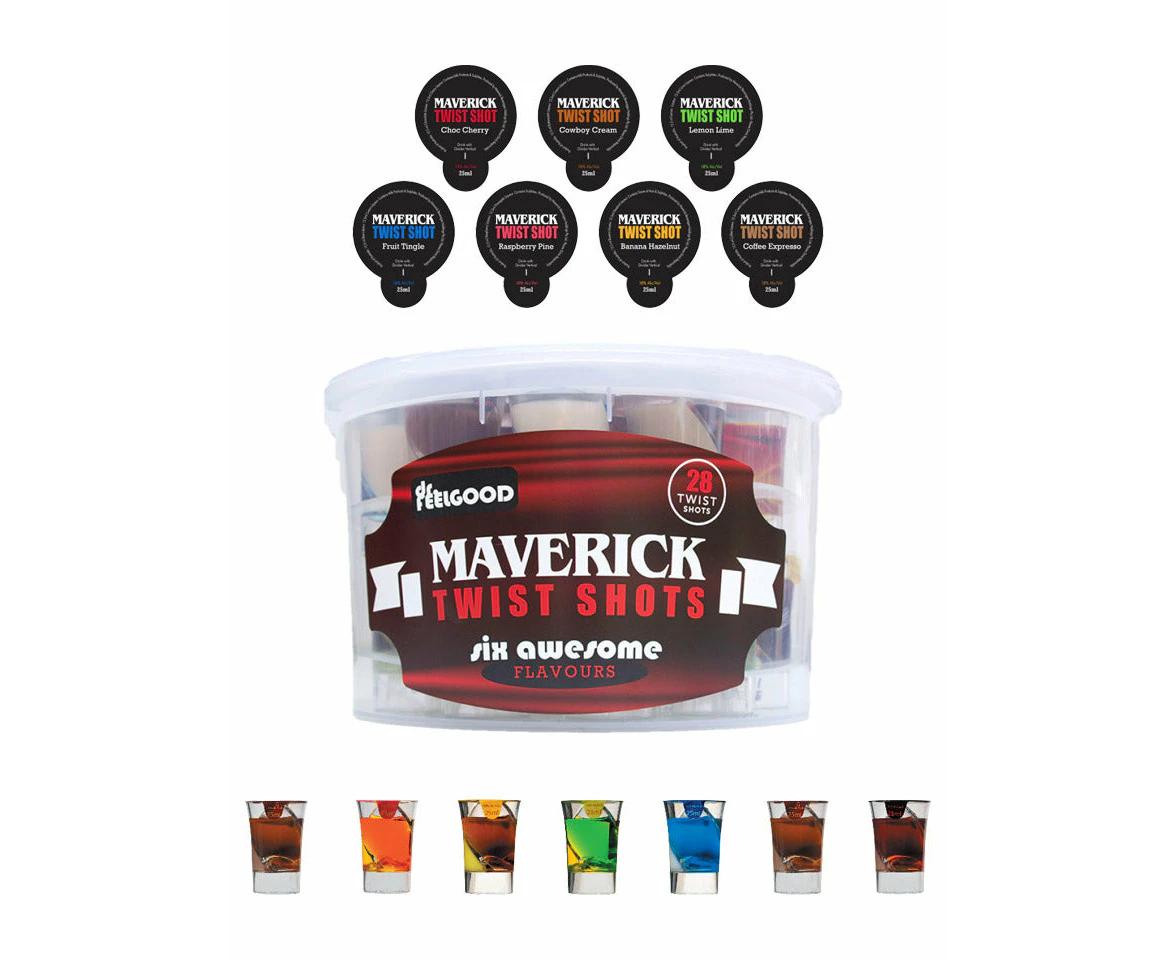 Maverick Twist Shots Bucket Liqueur 28 X 25ml Shots