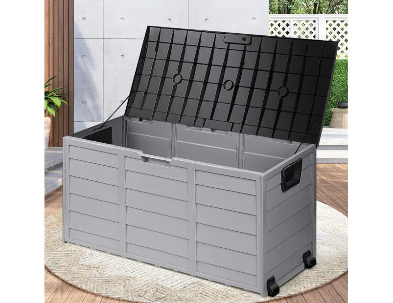 Livsip 290L Outdoor Storage Box Cabinet Container Garden Organiser Deck Tool Lockable