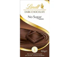 Lindt No Sugar Added Dark Chocolate Block 100g