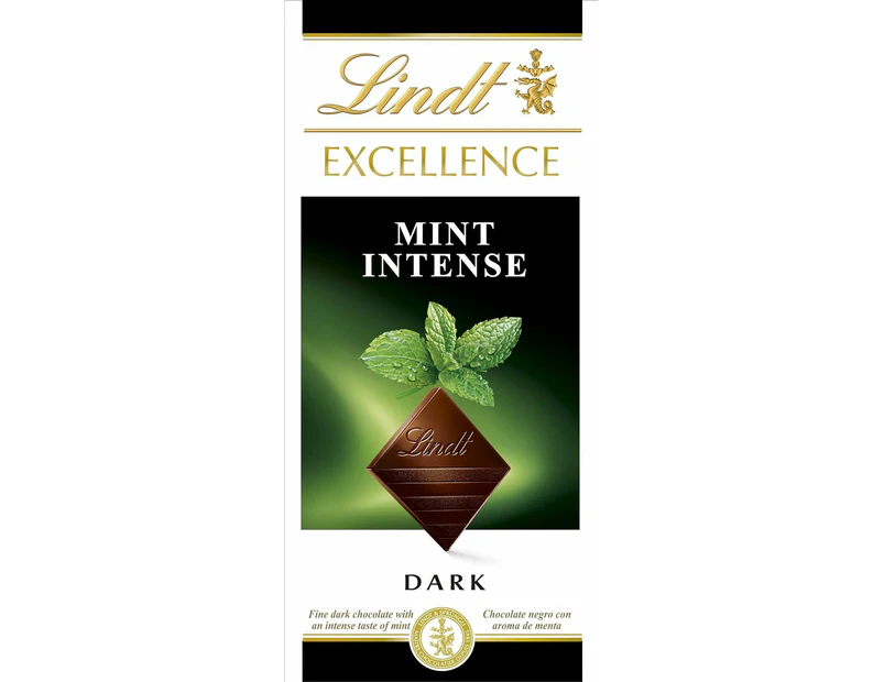Lindt Excellence Mint Intense Dark Chocolate Block | 100g