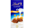 LINDT & SPRUNGLI Classic Milk Chocolate Caramel Sea Salt - 125g Block for Everyday Indulgence