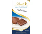 Lindt No Sugar Added Milk Chocolate Block 100g