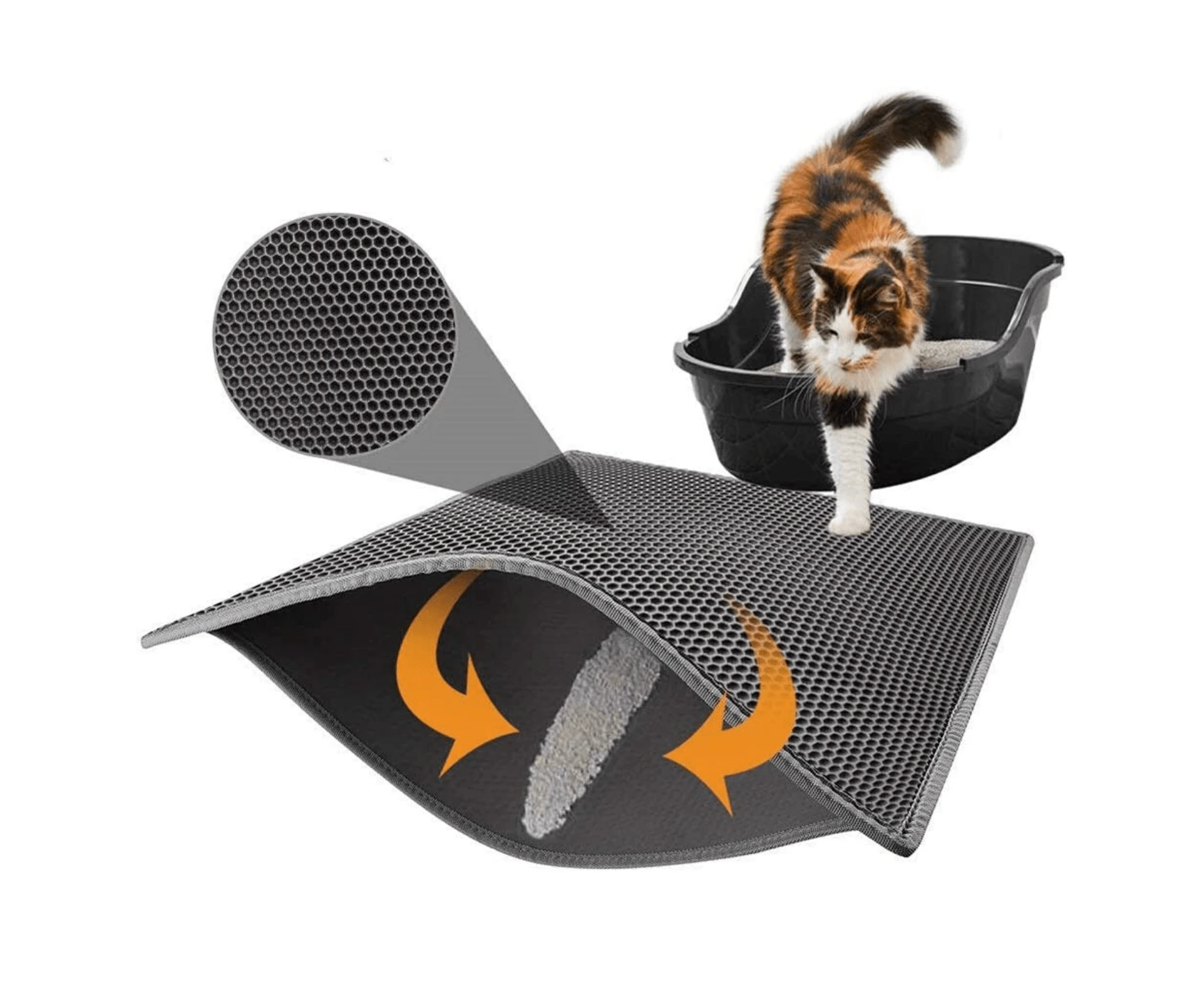 Cat Litter Mat, Honeycomb Dual Layer Design