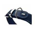 Hunter Aalborg Special Leather Dog Collar, Dark Blue