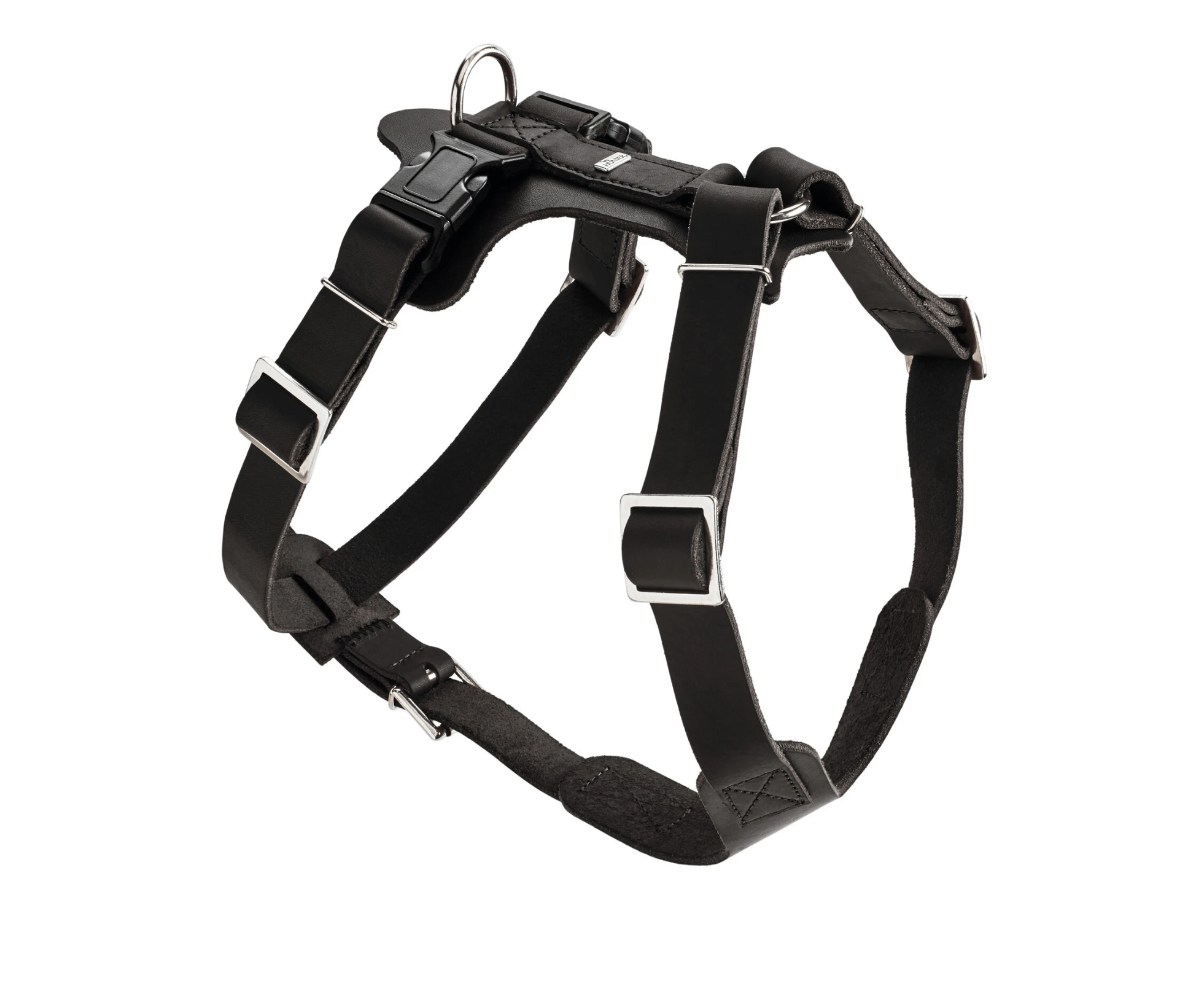 Hunter Aalborg Soft Genuine Leather Dog Harness, Black