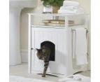 Jasper 2 Cat Litter Cabinet, White