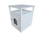 Jasper 2 Cat Litter Cabinet, White