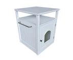 Jasper 2 Cat Litter Cabinet, White