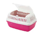 Moderna Hipster Small Pet Carrier, Top Opening Travel Crate, Hot Pink