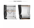 Pet Bird Cage Parrot Aviary Canary Budgie Finch Perch Black Portable Metal