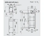 Panasonic Upright Chiller Fridge 471L - SRR-681HP