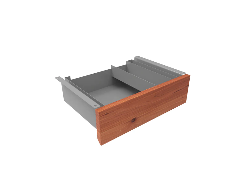 Desky Minimal Under Desk Drawer - Grey / Red Cedar