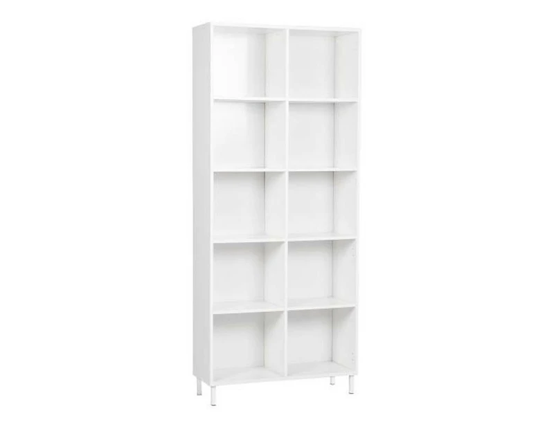 Maestro Furniture Ashley Collection 10-Cube Display Bookcase - White