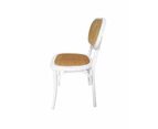 HomeStar Set Of 2 Lima Rattan Dining Chair - Natural/White