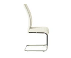 Set of 2 Giara Faux Leather Dining Chair Chrome Legs - White - White