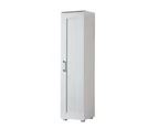 Nova Single Door Tall Cupboard Storage Cabinet - White - White