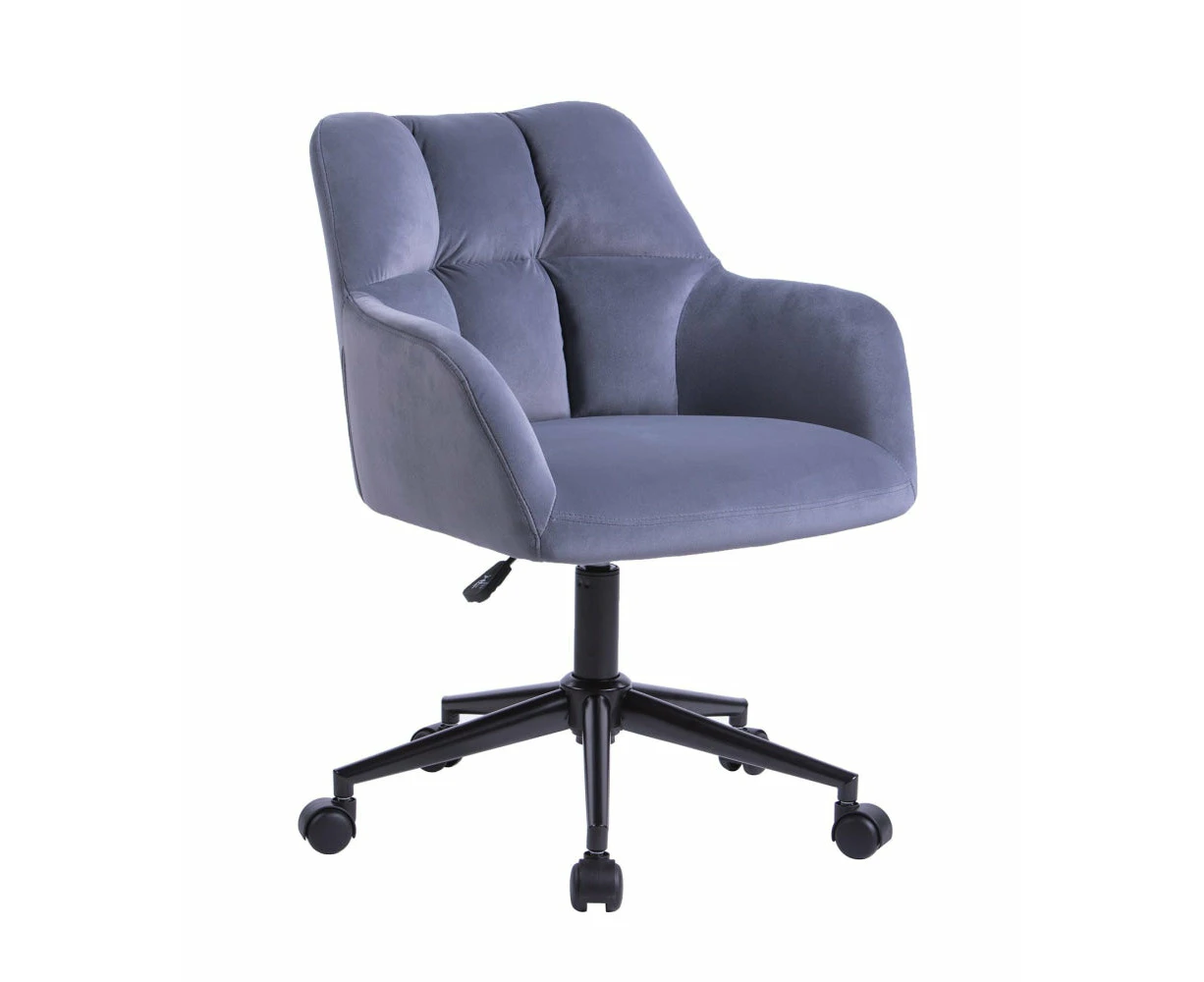 Kudos Premium Velvet Fabric Executive Office Work Task Desk Computer Chair - Grey