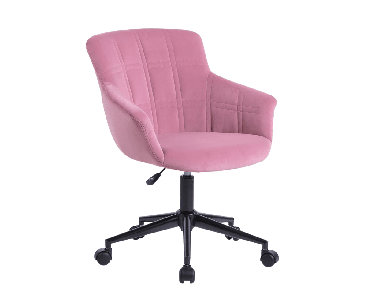 Lunan Premium Velvet Fabric Executive Office Work Task Desk Computer Chair - Pink