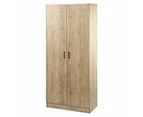 Lovisa Scandinavian Double Door Multipurpose Cupboard Storage Cabinet - Oak - Oak