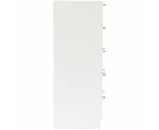 Lorenzo Chest of 5-Drawer Tallboy Storage Cabinet - White