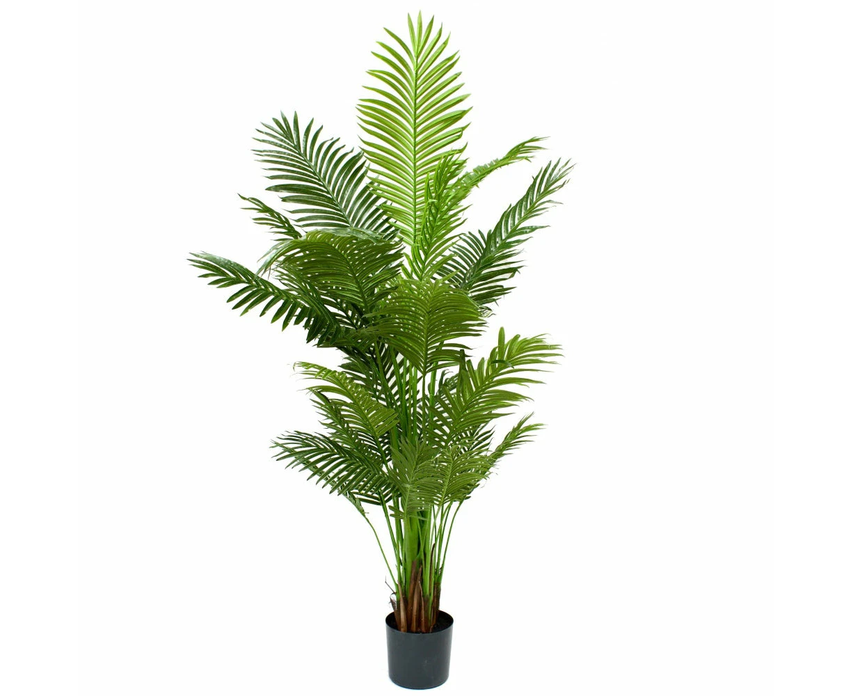 Glamorous Fusion Bright Green Areca Palm Tree Artificial Fake Plant Decorative 183cm In Pot - Green