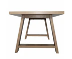 Design Square Wooden Rectangular Dining Table 180cm - Dark Oak