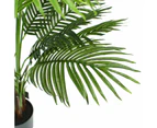 Glamorous Fusion Bright Green Areca Palm Tree Artificial Fake Plant Decorative 137cm In Pot - Green