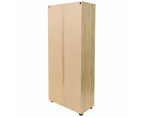 Nova 2-Door Tall Cupboard Tallboy Storage Cabinet - Light Sonoma Oak