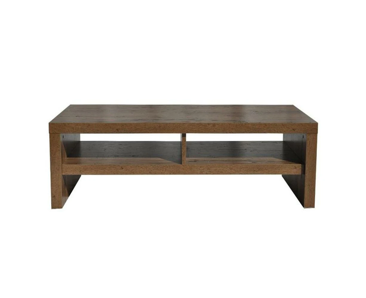 Wendy Wooden Rectangular Coffee Table W/ Open Shelf - Antique Oak