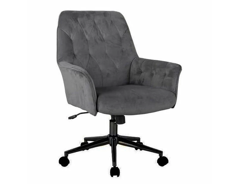 Goodwin Premium Velvet Fabric Executive Office Work Task Desk Computer Chair - Charcoal - Charcoal