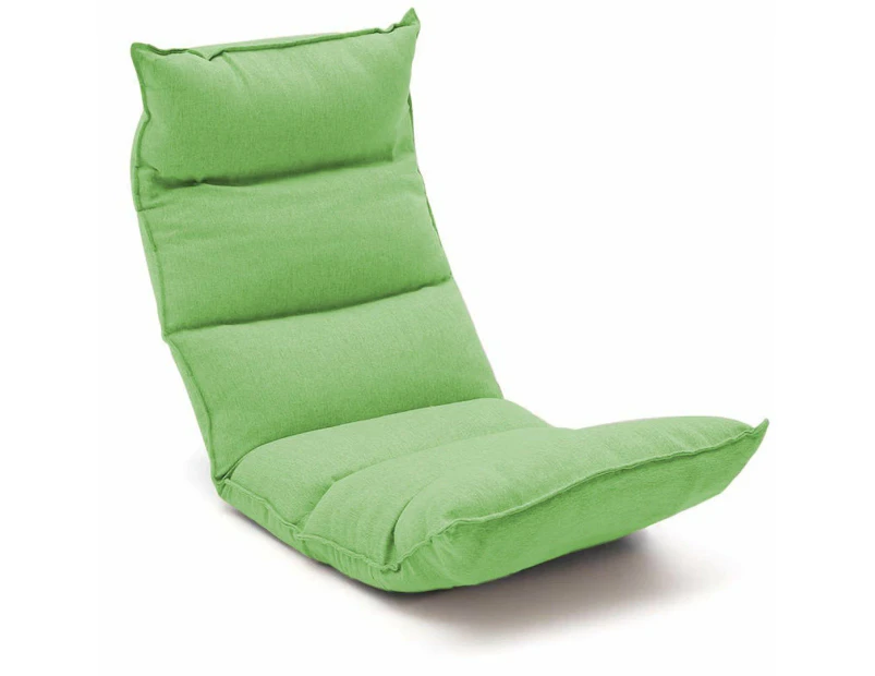 Foldable Tatami Floor Sofa Bed Meditation Lounge Chair Recliner Lazy Couch Green