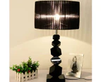 2X 60cm Black Table Lamp with Dark Shade LED Desk Lamp
