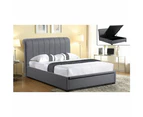 Daniela Modern Fabric Gas Lift Bed Frame Queen Size - Dark Grey