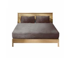 Bedding Set Ultrasoft Fitted Bed Sheet with Pillowcases Mink Queen