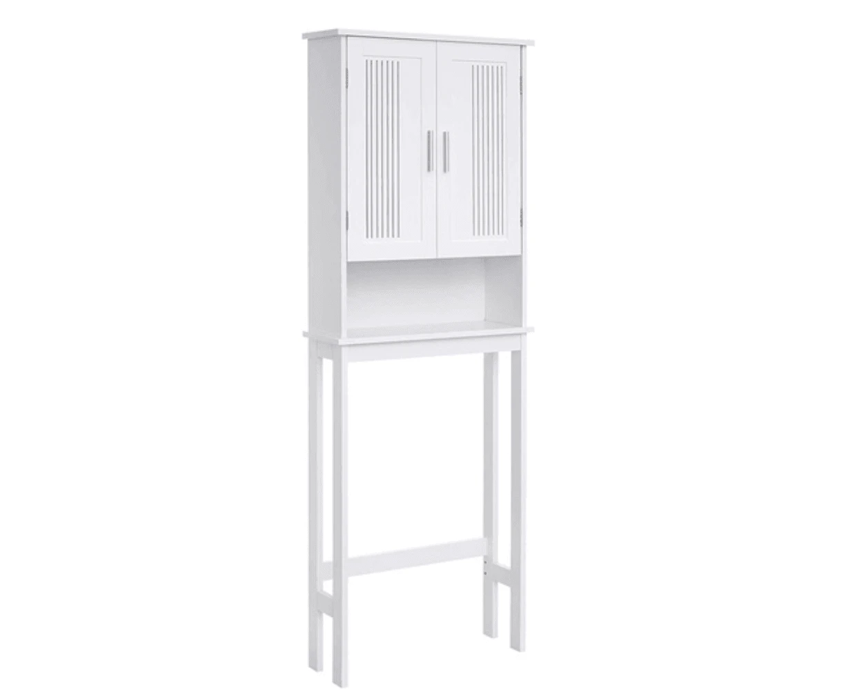 VASAGLE Toilet Shelf with Shelf and Double Doors