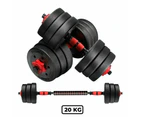 Verpeak Adjustable Rubber Dumbbells 20kg VP-DB-113-VS