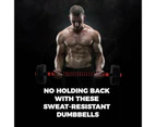 Verpeak Fitness Exercise Gym Adjustable Rubber Dumbbells 20kg