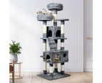 PaWz Cat Trees Scratching Post Scratcher For Large Cats Tower House Grey 140cm
