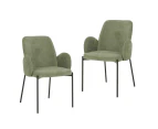 Raimon Furniture Set Of 2 Riley Knit Fabric Modern Kitchen Dining Chair - Sage