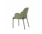 Raimon Furniture Set Of 2 Riley Knit Fabric Modern Kitchen Dining Chair - Sage