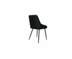 Raimon Furniture Set Of 2 Rica Modern Eco Leather Fabric Kitchen Dining Chair - Black