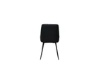 Raimon Furniture Set Of 2 Rica Modern Eco Leather Fabric Kitchen Dining Chair - Black